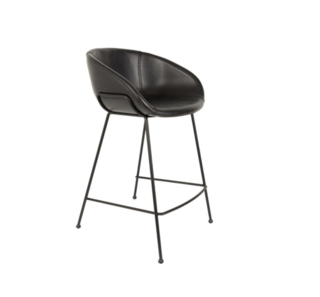 3x  Barkruk Zuiver, Feston, 65 cm, Zwart